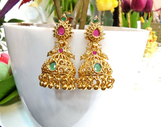 Screw back Earrings(Gold)-SLS88J