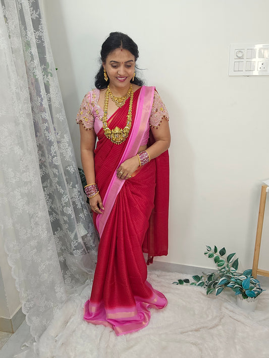 Saree un stiched blouse code SLS 496