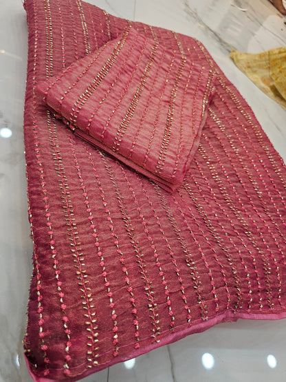 Saree un stiched blouse code SLS 681
