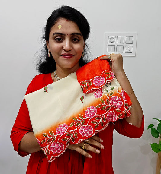 Saree un stiched blouse code SLS 346