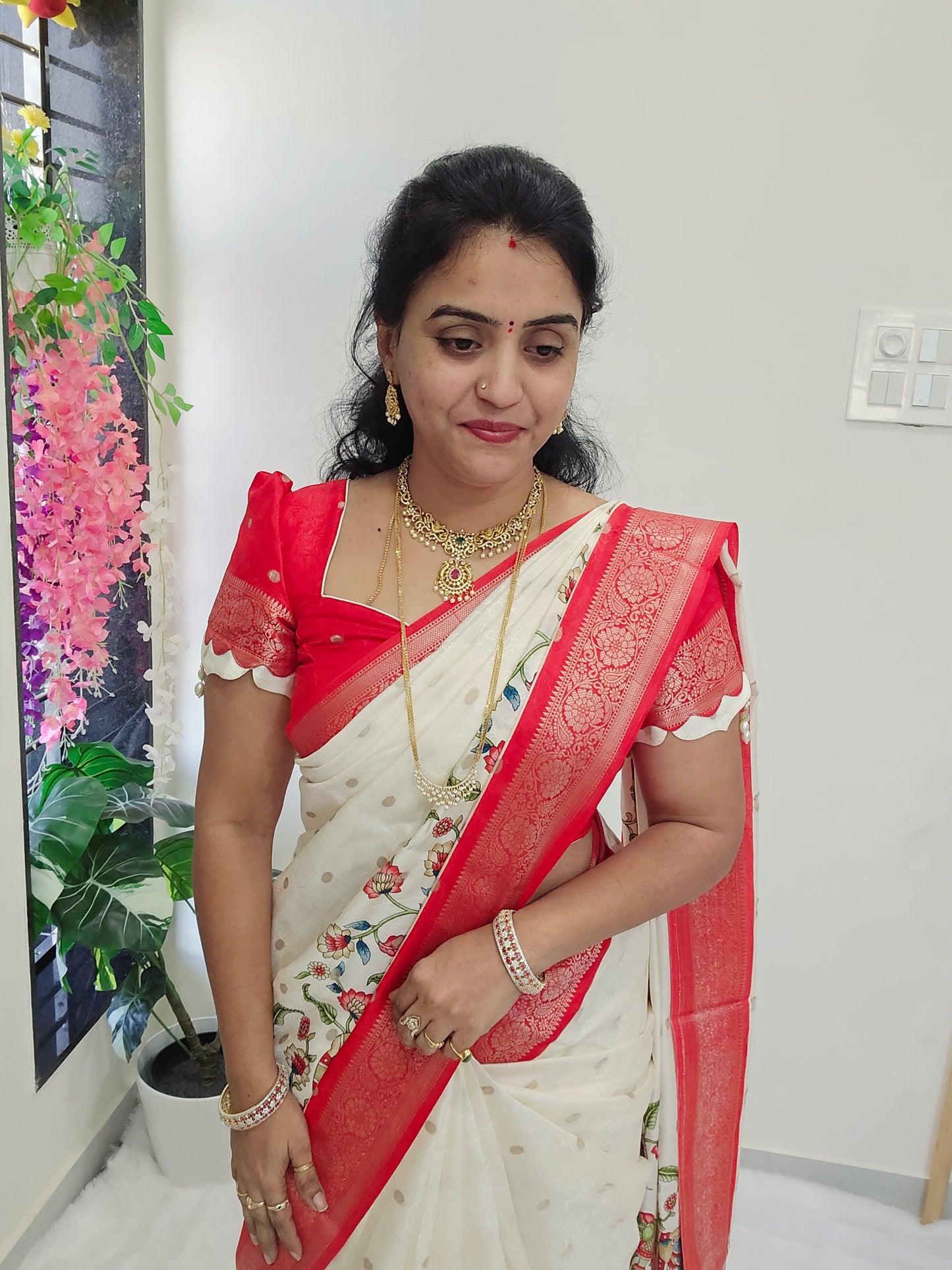Saree un stiched blouse code SLS 317