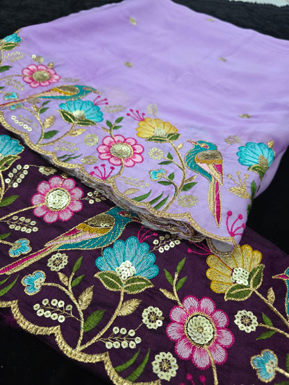 Saree un stiched blouse code SLS 605