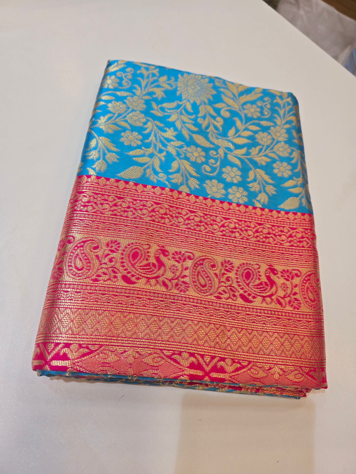 Saree un stiched blouse code SLS  277