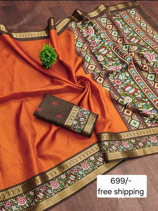 Saree un stiched blouse code SLS 271