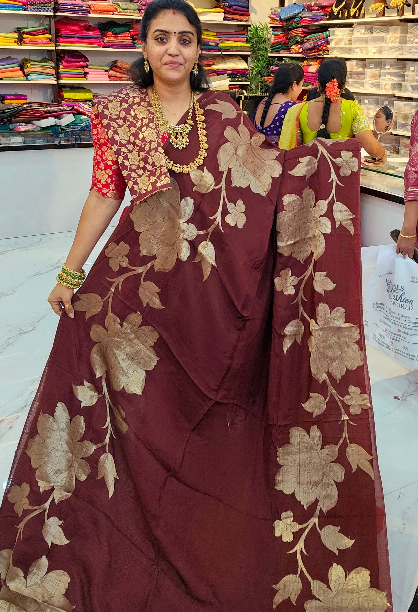 Saree un stiched blouse code SLS 689