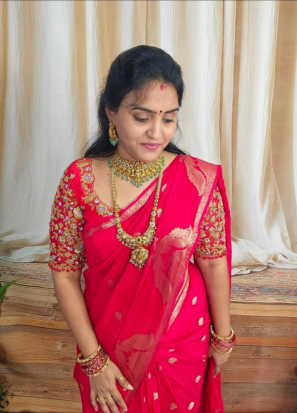 Saree un stiched blouse code SLS 676