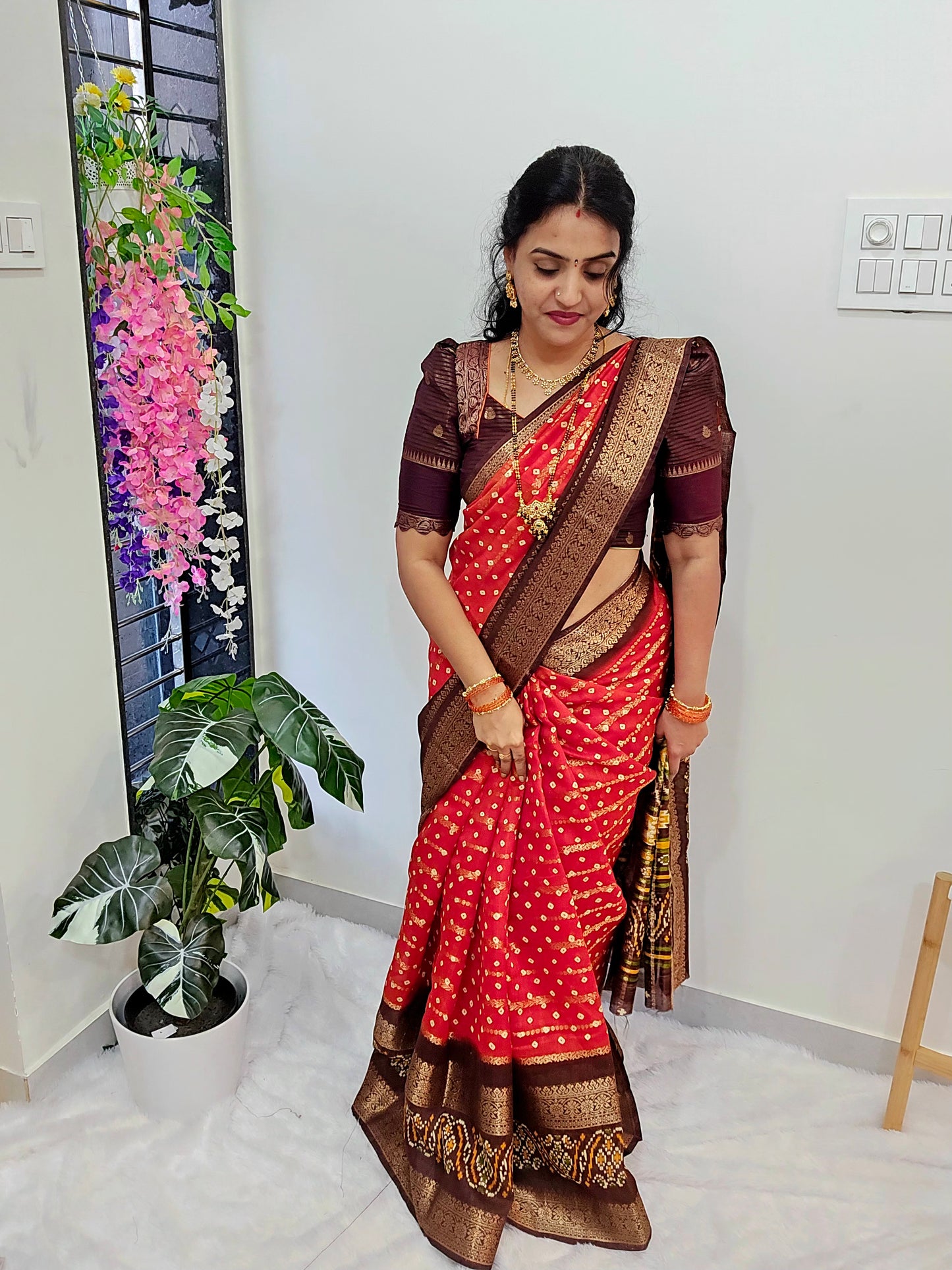 Saree un stiched blouse code SLS  375