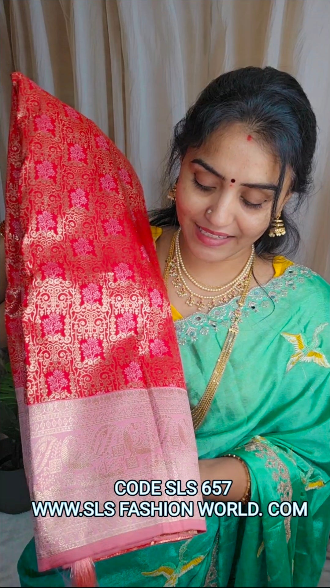 Saree un stiched blouse code Code SLS 657