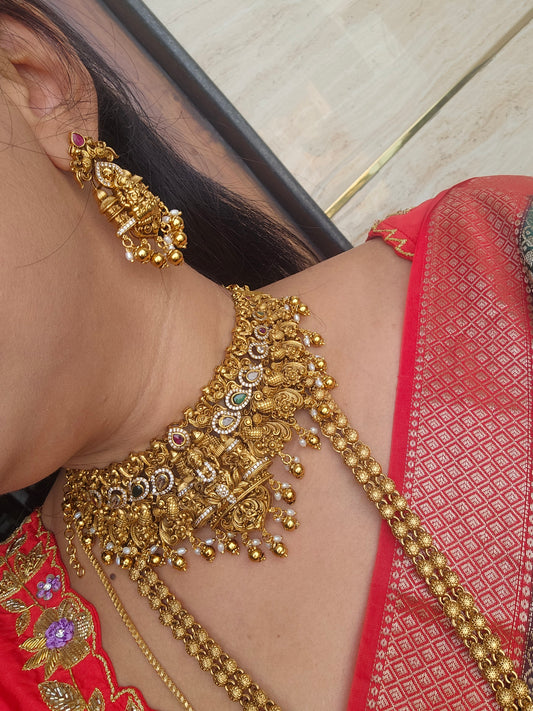 Neck chocker with earrings code SLS 702J
