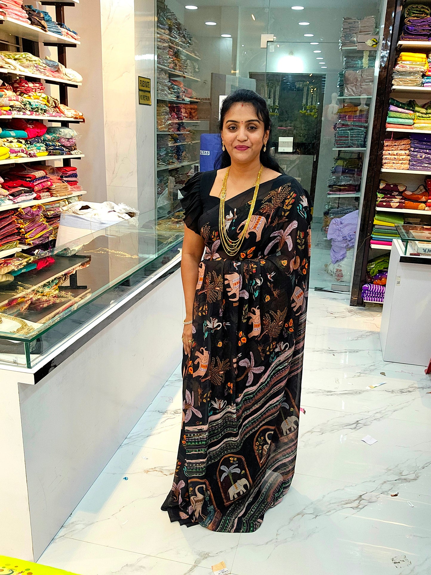 Saree un stiched blouse code SLS 554