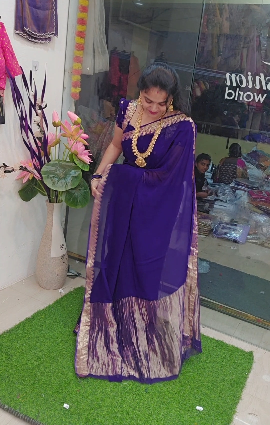 Saree un stiched blouse - SLS75