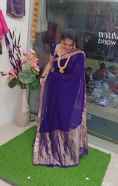 Saree un stiched blouse - SLS75