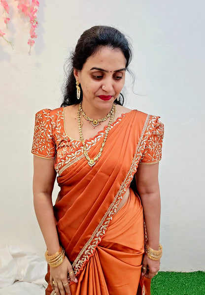 Saree un stiched blouse code send 400