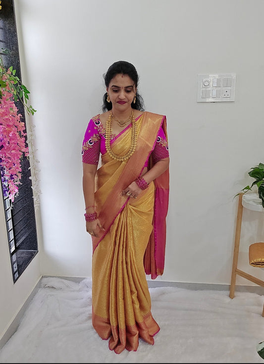 Saree un stiched blouse code SLS  424