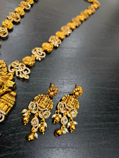 Ugadi offer sale Long Neck set with earrings code SLS 456J (small gift )