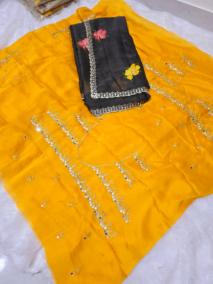 Saree un stiched blouse code SLS 371