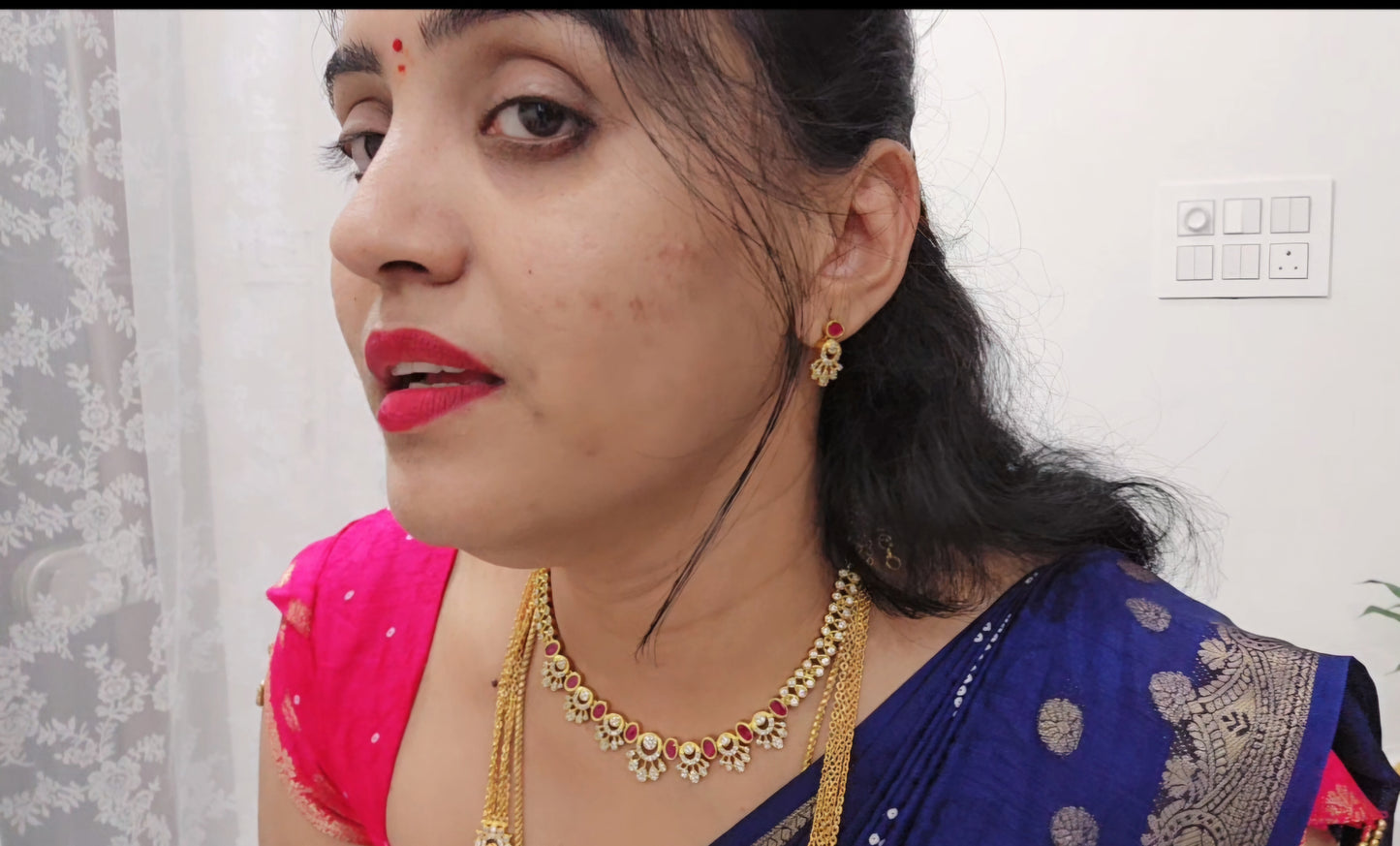 Neck set with earrings Code SLS 373 J