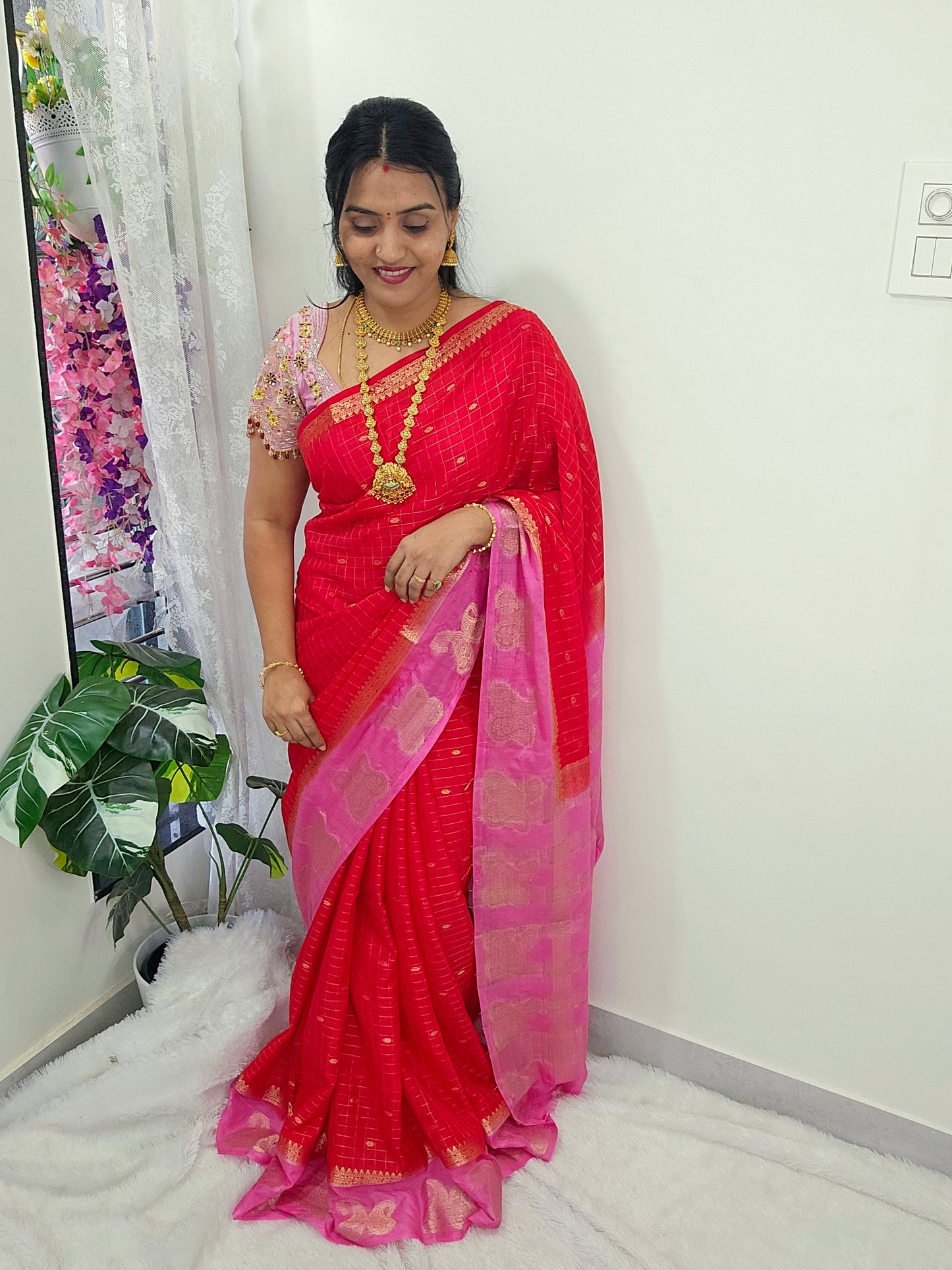 Saree un stiched blouse code SLS 507