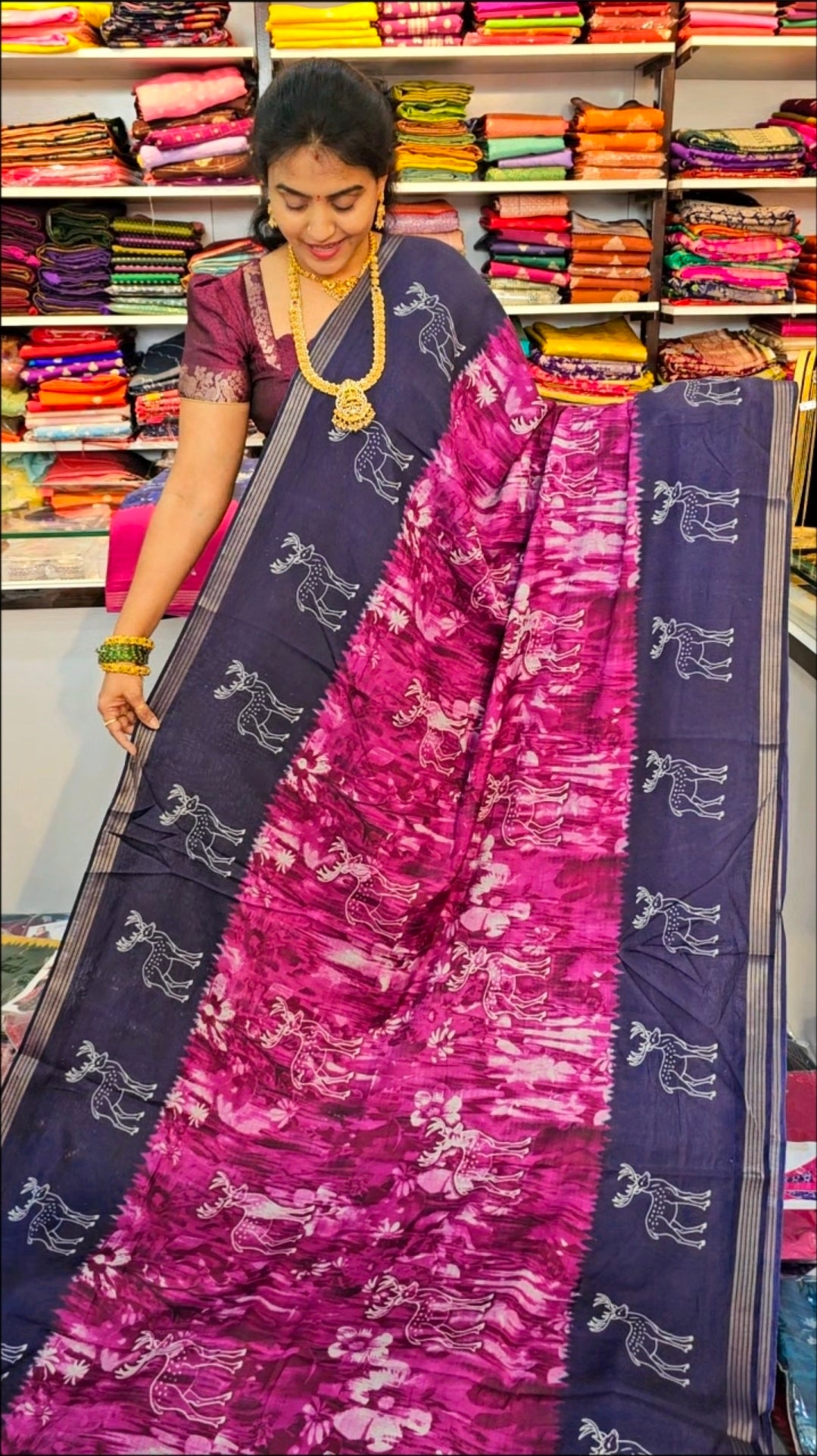 Saree un stiched blouse code SLS 214