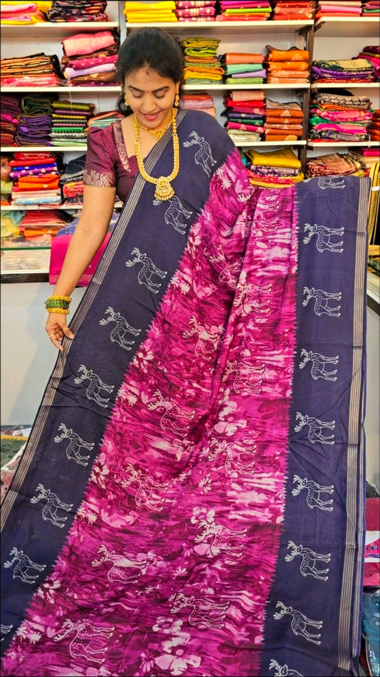 Saree un stiched blouse code SLS 214