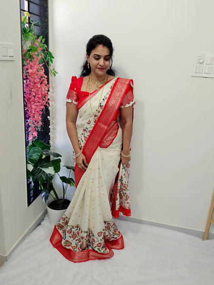 Saree un stiched blouse code SLS 317