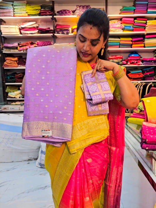 Saree un stiched blouse code SLS 507