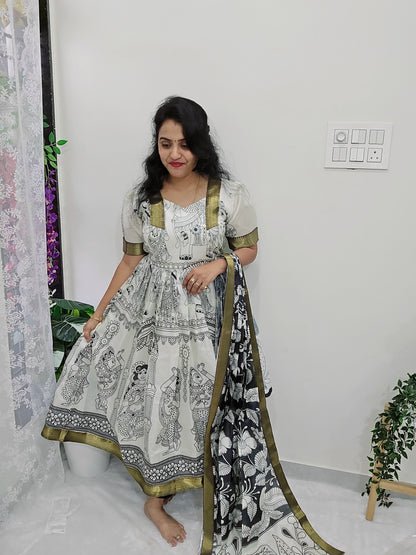 Frock with dupatta Code SLS 354