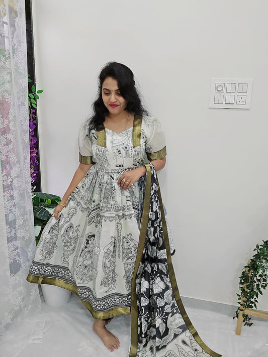 Frock with dupatta Code SLS 354