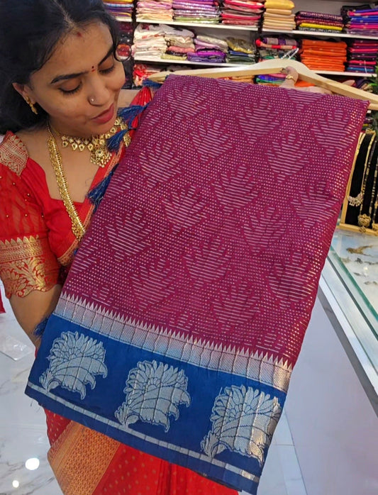 Code SLS216 saree un stiched blouse