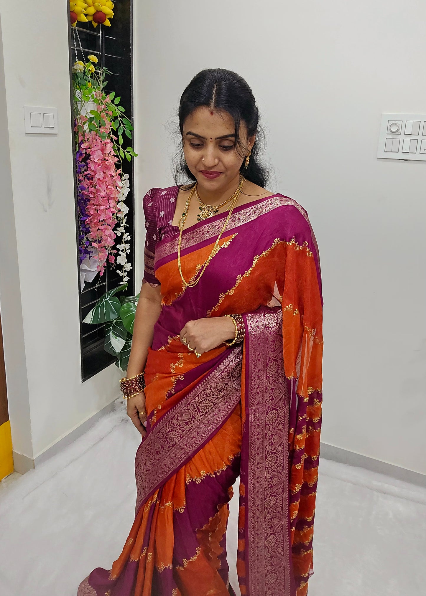 Saree un stiched blouse code SLS 389