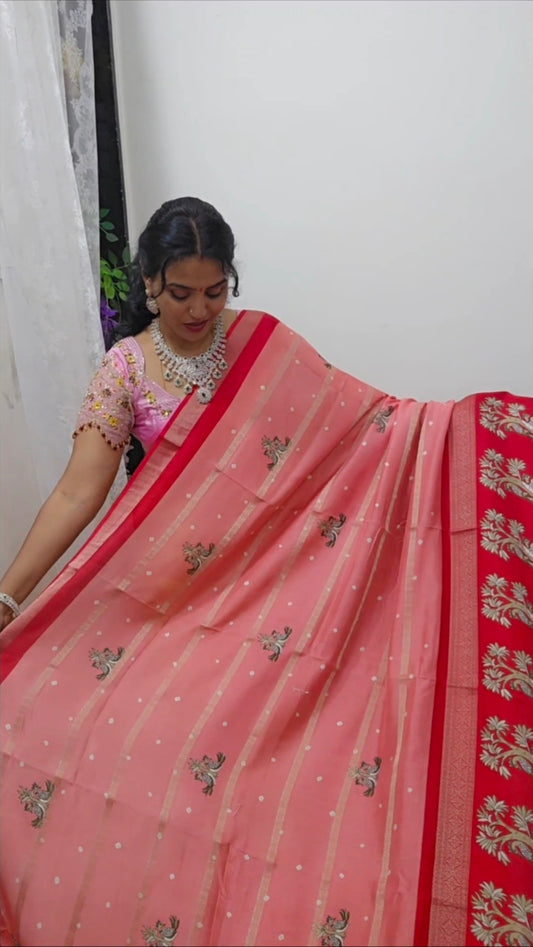 Saree un stiched blouse code SLS 481