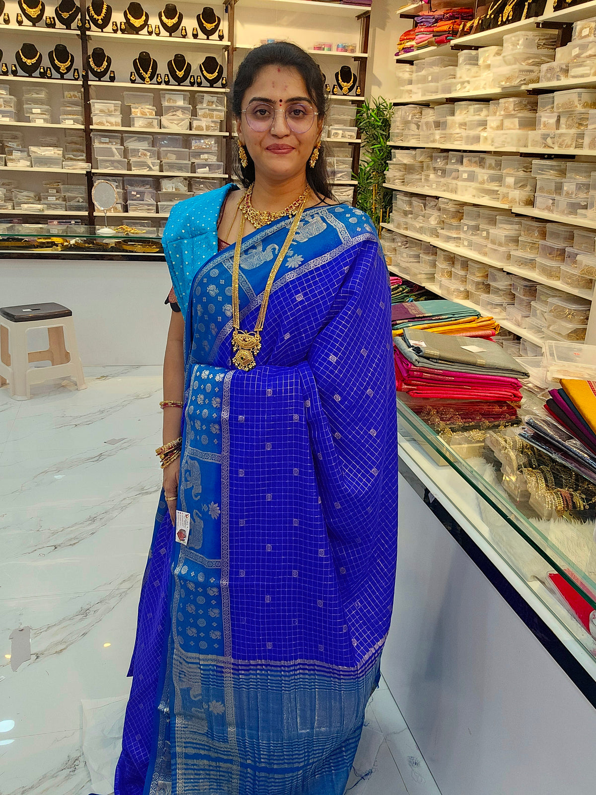 Saree un stiched blouse code SLS 733
