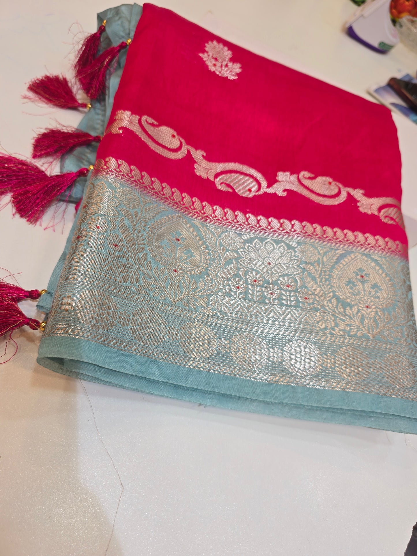 Saree un stiched blouse code SLS 249
