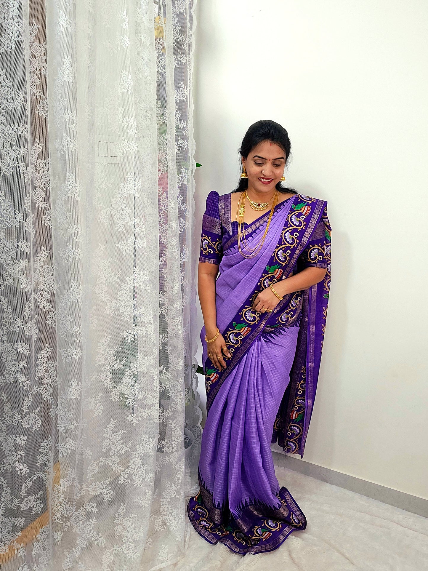 Saree un stiched blouse code SLS 556