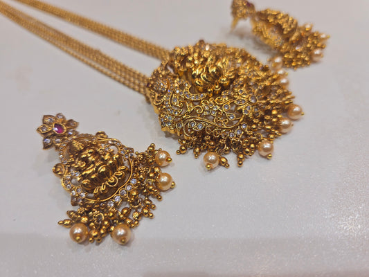 Long Chandraharam with earrings 239J