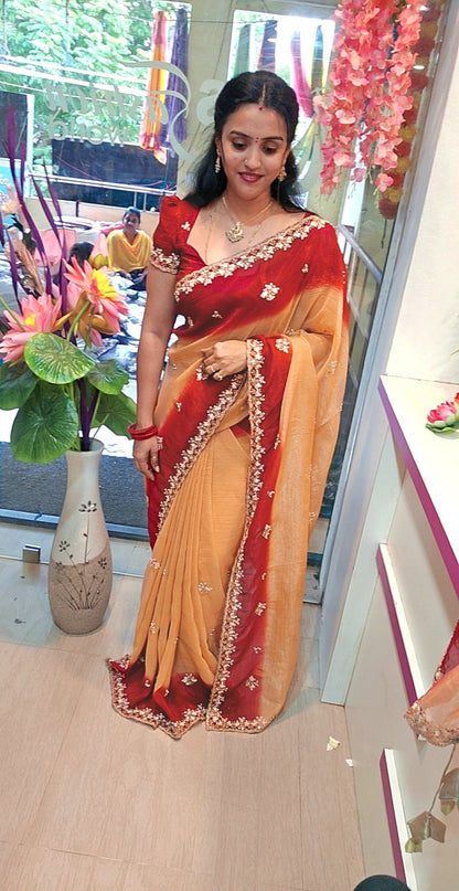 Saree un stiched blouse SLS62