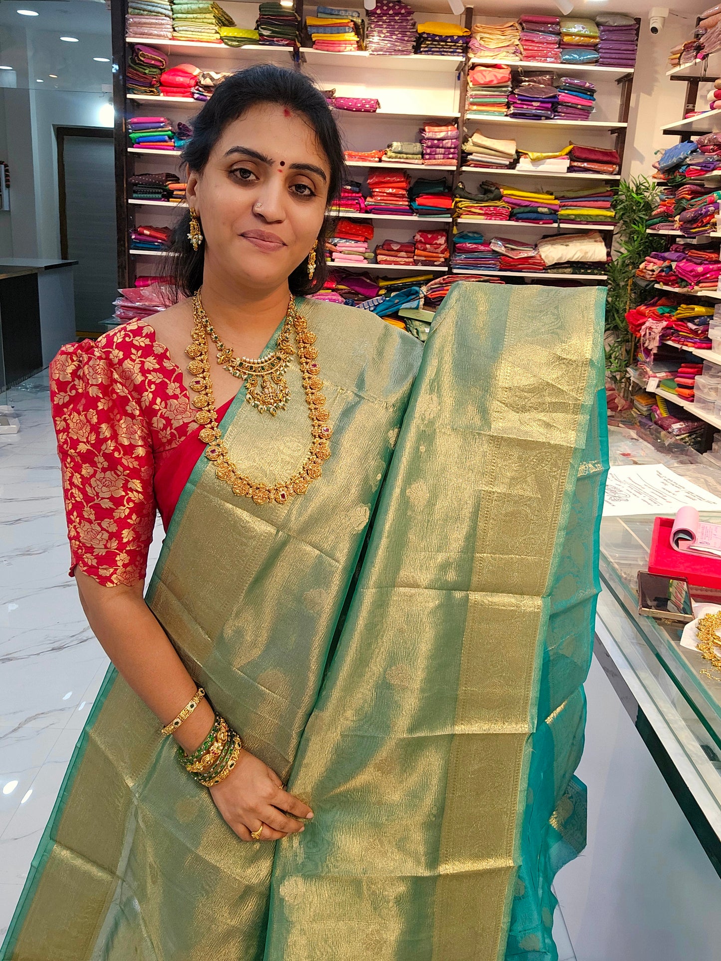 Saree un stiched blouse code SLS 702