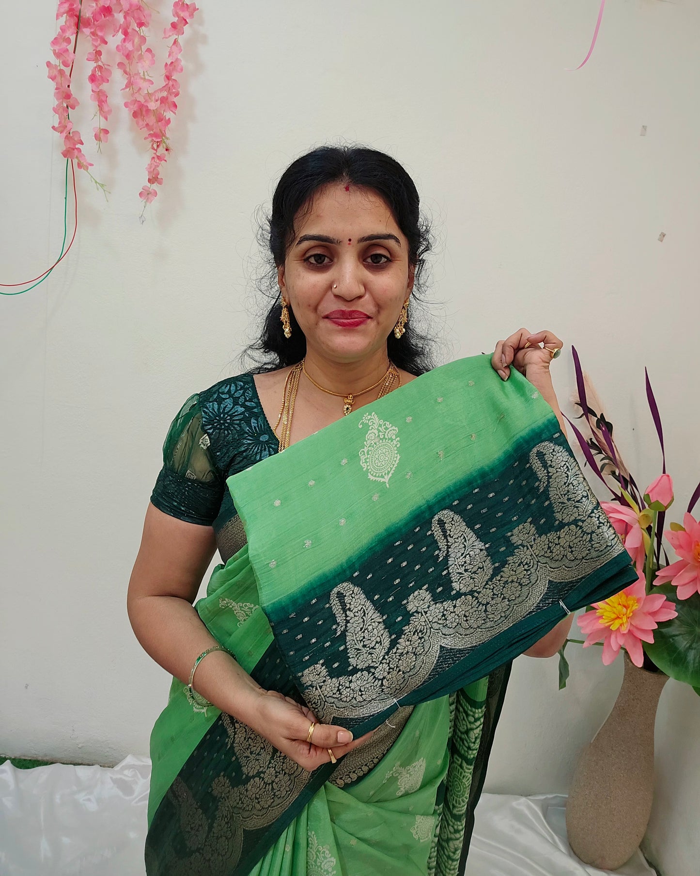 Saree un stiched blouse code SLS 276