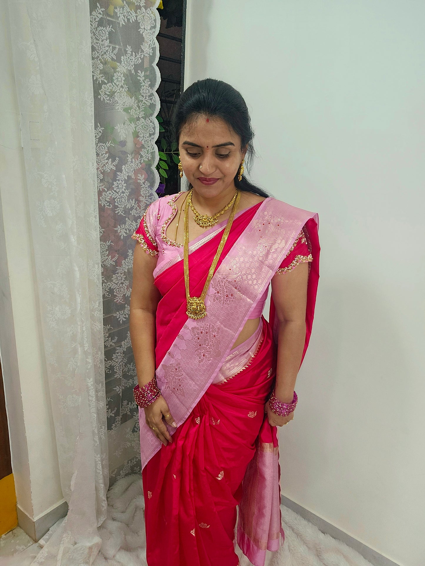 Saree un stiched blouse code SLS 587