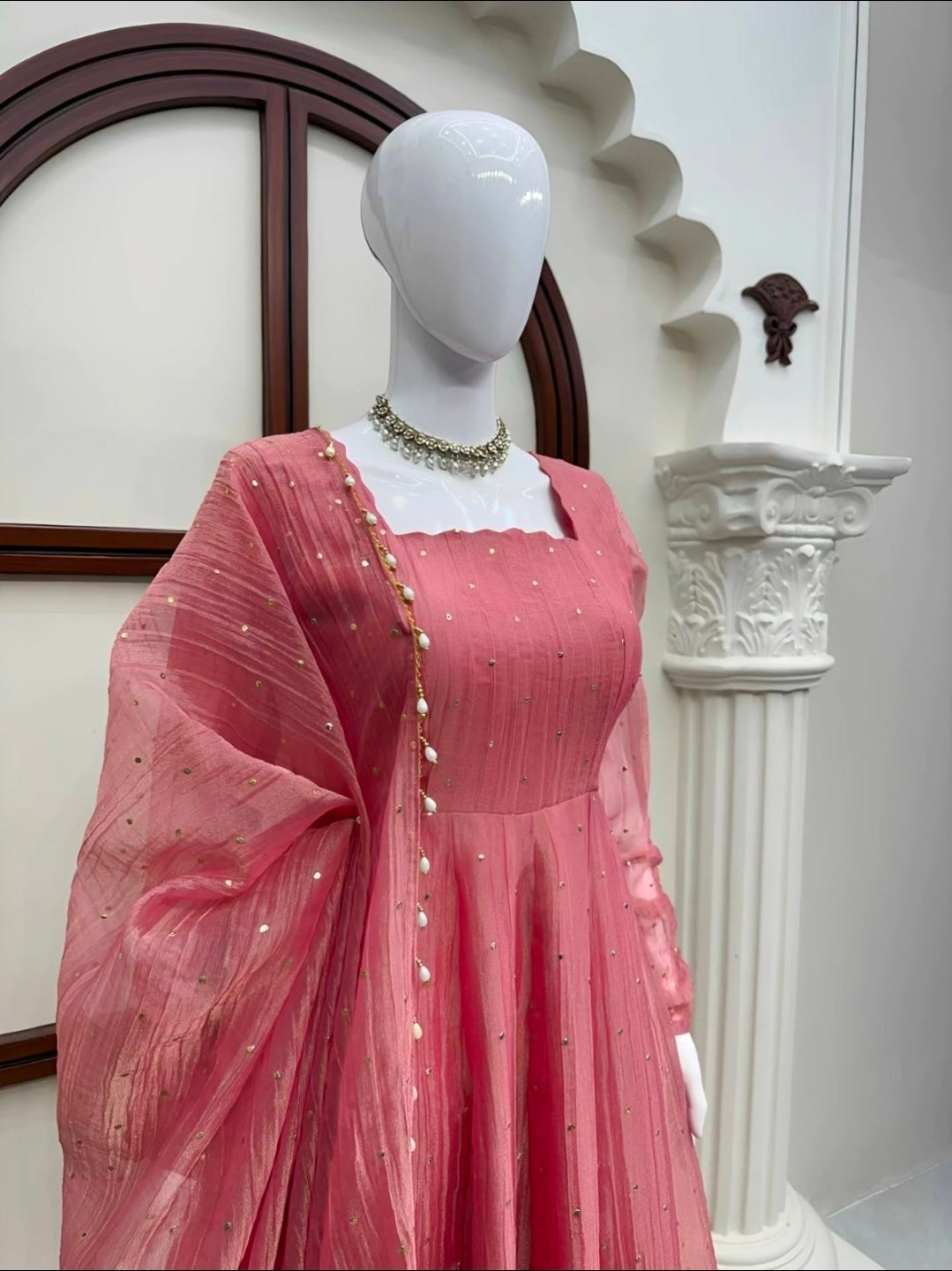 Frock with bottom + duppatta code SLS 722