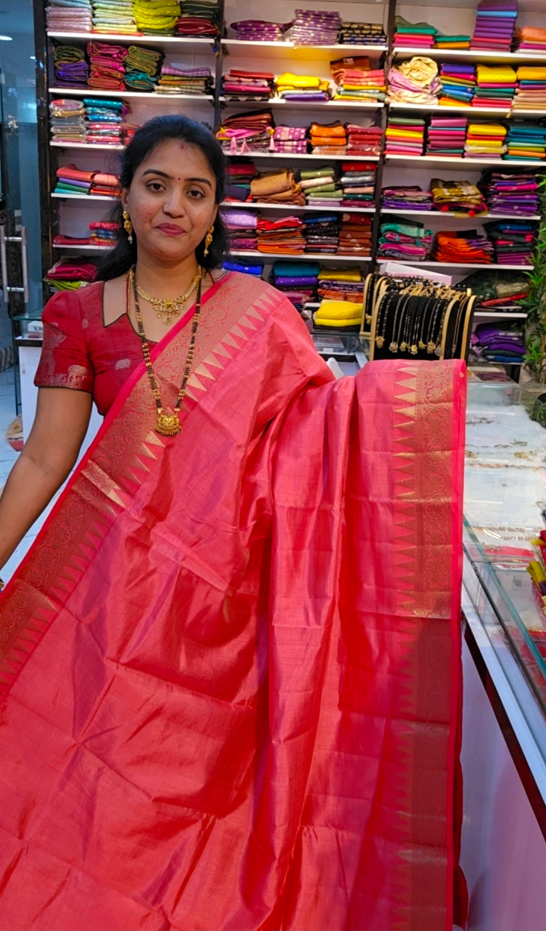 Saree un stiched blouse code SLS 537
