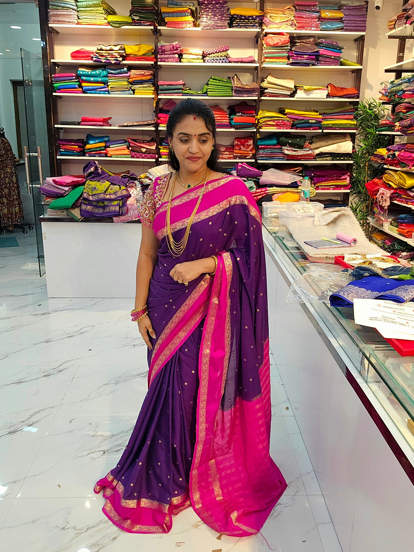 Saree un stiched blouse code SLS 690