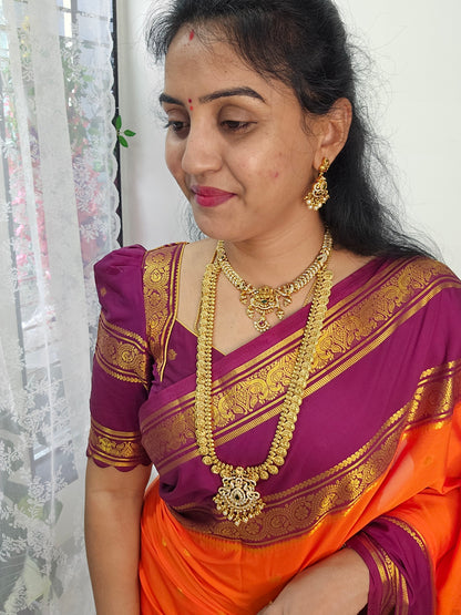 Long set with screw back earrings code SLS 551J