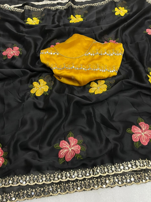 Saree un stiched blouse code SLS 371