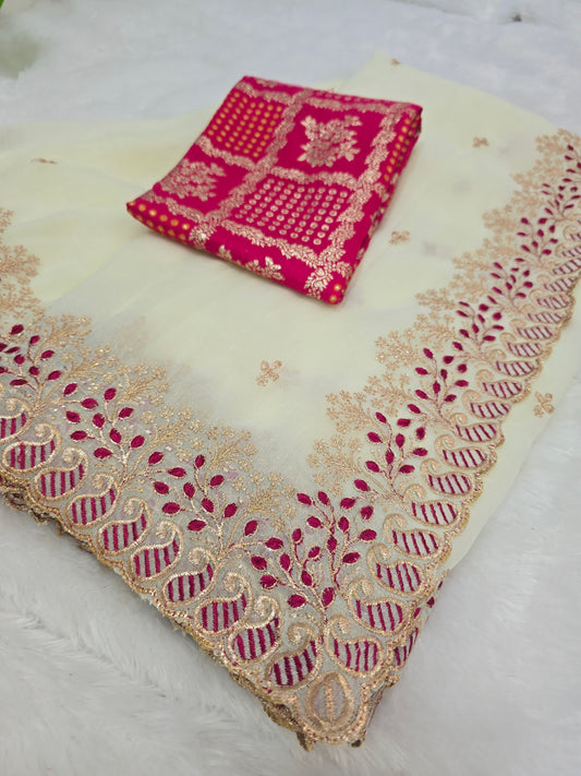Saree un stiched blouse code SLS 283