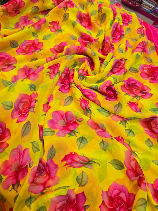 Saree un stiched blouse  code SLS 232