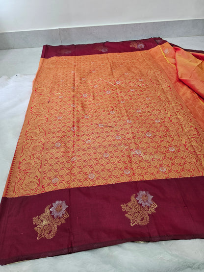 Saree un stiched blouse code SLS 580