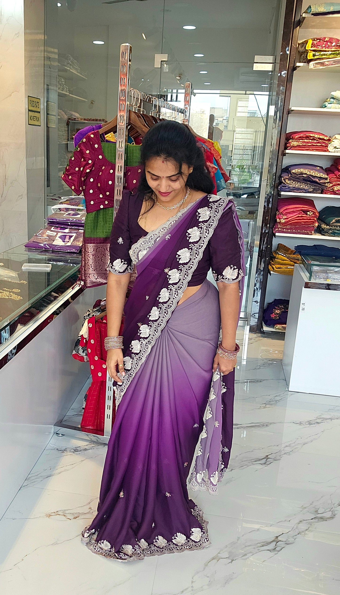 Saree unstitched blouse  Code SLS 89