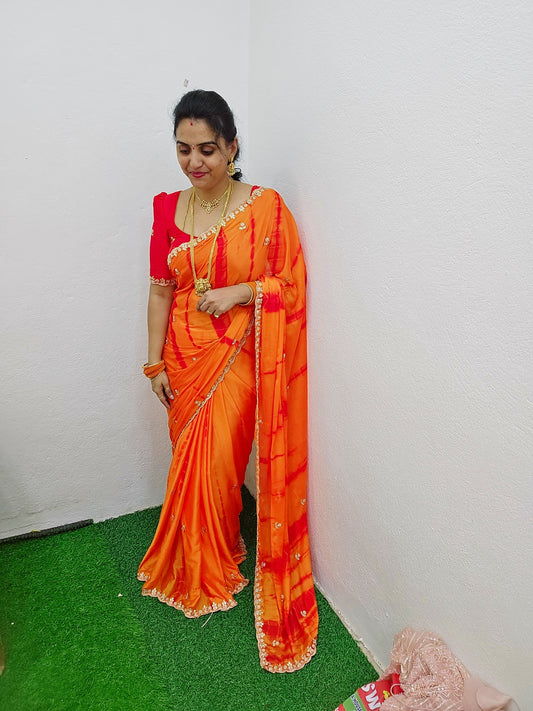 Saree un stiched blouse code SLS  408