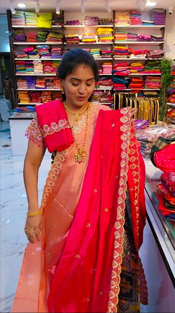 Saree un stiched blouse code 608